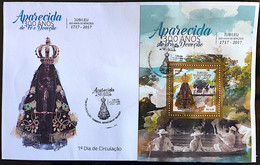 Brazil Stamp FDC Bloco Nossa Senhora Aparecida Jubileu 300 Anos - Ungebraucht