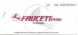 143681 PERU AVIACION AVIATION AEROLINEA FAUCETT TICKET NO POSTAL POSTCARD - Billetes