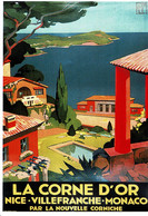 06 - Chemins De Fer De L'état -Reproduction De L'affiche T 130 : LA CORNE D'OR (Nice  - Villefranche - Monaco) - Sonstige & Ohne Zuordnung