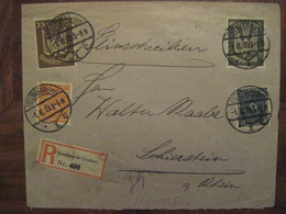 1923 Esslingen Schierstein Flugpost Luftpost Air Mail Poste Aerienne Cover Deutsches Reich DR Germany Einschreiben Horn - Poste Aérienne & Zeppelin