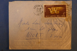E10 VIETNAM LETTRE 1954 POSTE AERIENNE SAIGON POUR NIORT FRANCE - Viêt-Nam