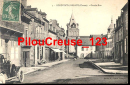 23 Creuse - BENEVENT L'ABBAYE - " Grande Rue " - Automobile - Benevent L'Abbaye