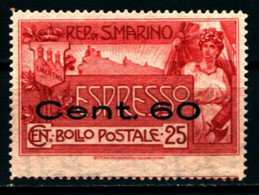 20850) SAN MARINO-Monte Titano, Soprastampato - ESPRESSI - 26 Luglio 1923- SERIE COMPLETA MNH** - Neufs