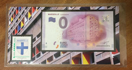 13 MARSEILLE LA CITÉ RADIEUSE 2016 AVEC ENCART N°4 BILLET 0 EURO SOUVENIR ZERO 0 EURO SCHEIN PAPER MONEY BANKNOTE - Pruebas Privadas