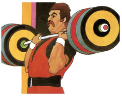 (P 35) USA Olympic Games 11984 - Weight Lifting - Halterofilia