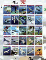 " AVIONS DE CHASSE A REACTIONS " Sur Bloc Feuillet Neuf ** MNH Des îles Marshall De 1995. - Militaria