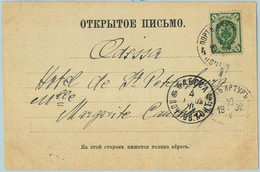 94305 - RUSSIA  - POSTAL HISTORY -  POSTCARD From PORT ARTHUR China To ODESSA 1902 - Cartas