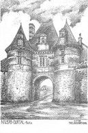Durtal    49    La Porte Du Château Dessinée  .Editeur Ducourtioux    ( Mal Massicotée Voir Scan) - Durtal