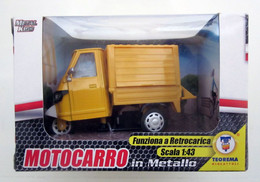 MOTOCARRO FRUTTA  RETROCARICA TEOREMA METAL 1:43 CON BOX NEW - Motorcycles