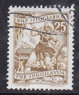 Jugoslavia, 1951/52 - 25d Agricolture - Nr.349 Usato° - Used Stamps