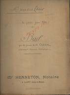 ACTE NOTAIRE HENNETON LAGNY BAIL THÉVIOT CONCHES À EDOUARD THÉVIOT 24 PAGES : - Manuscripts