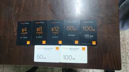 Moldova-orange Prepay-(black-$4,8,12,)-(black-50,100+20sms-lei)-(white-50,100lei)-(7cards)-used+4card Prepiad Free - Moldavie