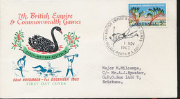 AUSTRALIA SOUVENIR COMMONWEALTH GAMES  1962 - Ersttagsbelege (FDC)