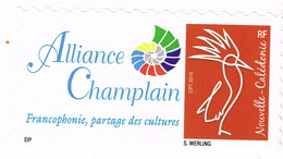Nouvelle Caledonie New Caledonie Timbre Personnalise Prive Alliance Champlain Francophonie Culture Nautile Neuf TB 2019 - Non Dentellati, Prove E Varietà