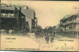 1904, Ppc PORT SAID "Avenue De Lesseps" Posted To Altona - 1866-1914 Khédivat D'Égypte