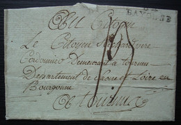 64/ Bayonne Lettre Pour Tournus, Non Datée Et Sans Correspondance - 1801-1848: Précurseurs XIX