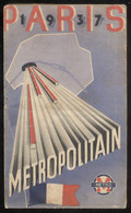 Plan Dépliant Métropolitain Et Exposition De Paris 1937 - Bon état - Europa