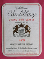 SAINT-ESTEPHE ETIQUETTE CHATEAU COS LABORY G C C 1971      27/09/20/ - Bordeaux