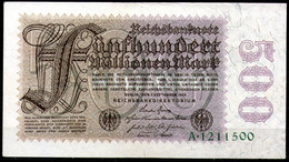 Deutsches Reich,1923,Ro.Nr: 109a, 500 Millionen Mark,as Scan - 500 Miljoen Mark