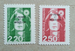 ST PIERRE Et MIQUELON  N° 552 / 553  NEUF ** GOMME FRAÎCHEUR POSTALE - Autres & Non Classés