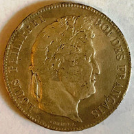 5 Francs Louis-Philippe Tête Laurée - W - 1833 TB - 5 Francs