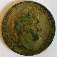 5 Francs Louis-Philippe Tête Laurée - A - 1844 TB - 5 Francs
