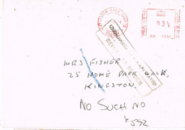 37846. Tarjeta KINGSTON Upon THAMES (England) 1974. Franqueo Mecanico. RETOURN To SENDER - Sin Clasificación