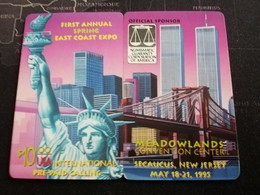 UNITED STATES USA AMERIKA  $10,- + 5 MINUTES  STATUE OF LIBERTY  PUZZLE 2 CARDS  LIMITED EDITION  1000X   **3338** - Amerivox