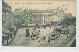 PARIS - XIVème Arrondissement - Place De Rennes , Prise De La Rue De L'Arrivée (tramways ) - Edit. MARMUSE - Arrondissement: 14