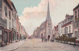 (77) NEMOURS . Rue De Paris Et L'Hôtel De L'Ecu De France  (Enseignes : Cordonnerie Moderne / Coiffeur ) - Nemours