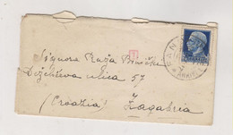 ITALY 1942 FANO Censored Cover To Zagreb Croatia - Marcophilia