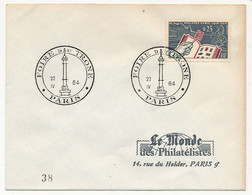 FRANCE - Enveloppe (Le Monde) Cachet Temp. "Foire Du Trône" - PARIS 22/4/1964 S/0,25 Philatec - Commemorative Postmarks