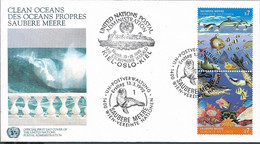 UNITED NATIONS - GENEVA 1992 FDC SAUBERE MEERE  - 1570 - Brieven En Documenten