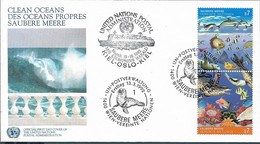 UNITED NATIONS - GENEVA 1992 FDC SAUBERE MEERE  - 1570 - Cartas & Documentos