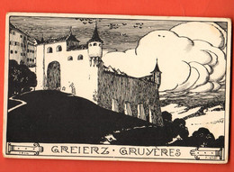 ZBE-15 Litho Greierz Gruyères, ProJuventute  Circulé 1916 - Gruyères
