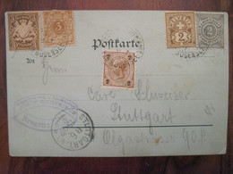 1898 Gruss Vom Bodensee Ak Postkarte Deutsches Reich DR Germany Helvetia Bayern Verschiedene Ursprungsmarken - Brieven En Documenten