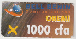 BENIN - OREMI, BELL BENIN COMMUNICATIONS, 1000 CFA, Used - Bénin