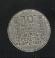 Fausse 10 Francs Turin 1934 - Moulée - Exonumia - Varianten En Curiosa