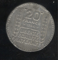 Fausse 20 Francs Turin 1934 - Exonumia - Abarten Und Kuriositäten