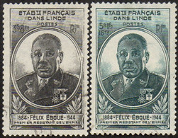 Détail De La Série - Gouverneur - Général Félix Eboué Obl. Nouvelle Calédonie N° 257 Et 258 - 1945 Gouverneur-Général Félix Éboué