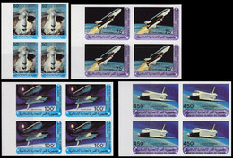 COMORO ISLANDS 1981 Apollo Space Manned Shuttle MARG.IMPERF.4-BLOCKS:4 - United States