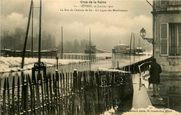 Sèvres * La Rue Du Chemin De Fer * La Ligne Des Moulineaux * Crue De La Seine 26 Janvier 1910 - Sevres