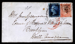 A6805) UK Grossbritannien - Brief 1868 M. Mi.17 Und 24 (Platte 9) Nach Brooklyn / USA - Cartas & Documentos