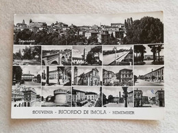 Cartolina Illustrata Souvenir Ricordo Di Imola - Vedute Diverse, Viaggiata Per Roma 1954 - Imola