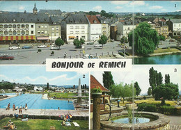 ( REMICH )( LUXEMBOURG ) ESPLANADE ET MOSELLE.PISCINE . MINI GOLF - Remich