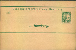 2 Pfennig Streifband "Stadtbriefbeförderung Hamburg" Ungebraucht - Private & Local Mails