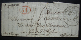 Hennebon 1841(Morbihan) Lettre Pour Gué D'Hossus Par Rocroy (Rocroi) Ardennes - 1801-1848: Voorlopers XIX