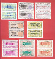 16 TICKETS RATIONNEMENT GAS OIL ESSENCE GAZOLE AUTOMOBILE MINISTERE DE L INDUSTRIE DIRECTION DES CARBURANTS 1949 1959 - Voitures