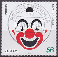 Timbre Oblitéré N° 2100(Yvert) Allemagne 2002 - Europa, Cirque, Clown - Gebraucht