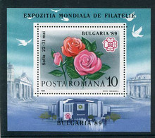 ROMANIA 1989 BULGARIA '89 Exhibition Block MNH/**.  Michel Block 253 - Blokken & Velletjes